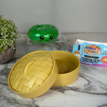 Load image into Gallery viewer, Squishy Toy - Viral Dumpling, Slow Rise Glitter - Green
