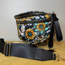 Load image into Gallery viewer, Roni - Nylon Crossbody - Turquoise Sunflower
