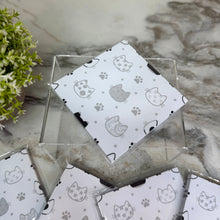 Load image into Gallery viewer, The Sticky Note Collection - Black &amp; White Cat Head

