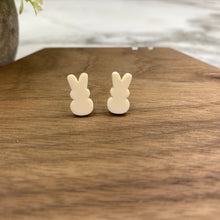 Load image into Gallery viewer, Acrylic Stud Earrings - Easter - Bunny - Cream
