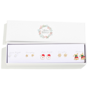 5 Piece Christmas Stud Earrings Set