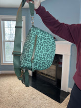 Load image into Gallery viewer, The Roni Nylon Crossbody - Animal Print Dark Green
