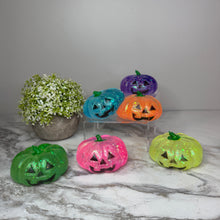Load image into Gallery viewer, Squishy Toy - Halloween Glitter Pumpkin

