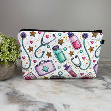 Load image into Gallery viewer, Pouch - Nurse Doctor, Gold Stars
