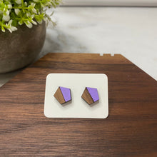 Load image into Gallery viewer, Wooden Stud Earrings - Pentagon
