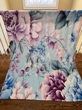 Load image into Gallery viewer, Blanket - Floral Purple Blue
