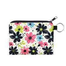 Load image into Gallery viewer, Mini Pouch - Floral Pink Blue Lime Black
