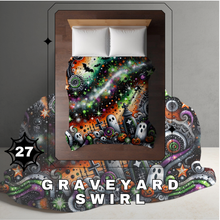 Load image into Gallery viewer, Blanket Halloween #27 - Graveyard Swirl - PREORDER ends 7/25
