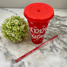 Load image into Gallery viewer, Plastic Tumbler - Christmas - Red #4
