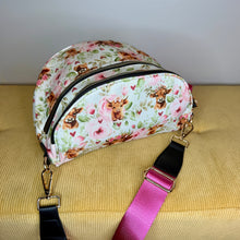 Load image into Gallery viewer, The Roni Nylon Crossbody - Highland Cow Pink Floral
