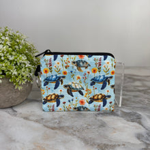 Load image into Gallery viewer, Mini Pouch - Floral Turtle
