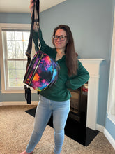 Load image into Gallery viewer, The Roni Nylon Crossbody - Pink Orange Galaxy
