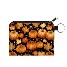 Load image into Gallery viewer, Mini Pouch - Halloween Fall - Pumpkins &amp; Leaves
