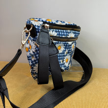 Load image into Gallery viewer, The Roni Nylon Crossbody - Blue Gingham Daisy Floral
