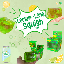 Load image into Gallery viewer, Squishy Toy - Soda Cube - Lemon-Lime Squish
