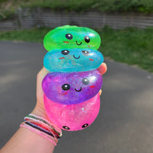 Load image into Gallery viewer, Squishy Toy - Viral Dumpling, Slow Rise Glitter - Blue
