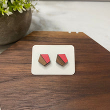 Load image into Gallery viewer, Wooden Stud Earrings - Pentagon
