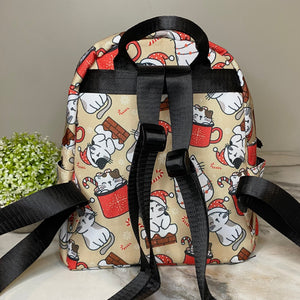 Mini Backpack - Cat Christmas