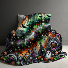 Load image into Gallery viewer, Blanket - Halloween - Green Orange Swirl

