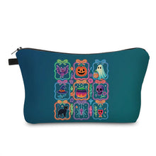 Load image into Gallery viewer, Pouch - Halloween Fall - Halloween Neon Things on Teal
