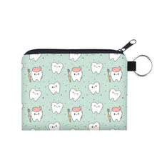 Load image into Gallery viewer, Mini Pouch - Tooth Toothbrush &amp; Toothpaste on Mint
