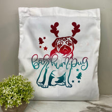 Load image into Gallery viewer, Tote Bag - Christmas - Bah Hum Pug
