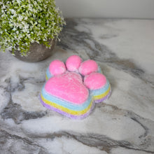 Load image into Gallery viewer, Squishy Toy - Giant Paw Taba - Rainbow Pink Paw
