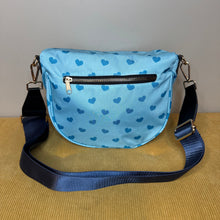 Load image into Gallery viewer, The Roni Nylon Crossbody - Light Blue Hearts
