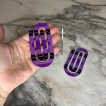 Load image into Gallery viewer, Jumbo Paperclip - Purple Crayon
