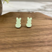 Load image into Gallery viewer, Acrylic Stud Earrings - Easter - Bunny - Light Green
