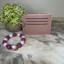 Load image into Gallery viewer, Denim Suede Bracelet Keychain &amp; Card Holder Wallet - PREORDER 9/18-9/21
