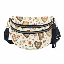 Load image into Gallery viewer, The Roni Nylon Crossbody - Religious Jesus Loves You Bronze
