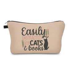 Load image into Gallery viewer, Pouch - Cats &amp; Books
