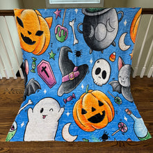 Load image into Gallery viewer, Blanket - Halloween - Blue Friends
