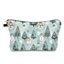 Load image into Gallery viewer, Pouch - Christmas - Snowman + Trees
