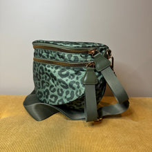 Load image into Gallery viewer, The Roni Nylon Crossbody - Animal Print Dark Green - PREORDER
