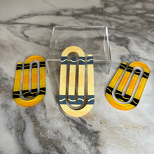 Load image into Gallery viewer, Jumbo Paperclip - Yellow Crayon
