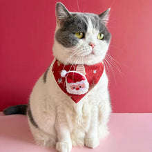 Load image into Gallery viewer, Cat Adjustable Bandana - Christmas
