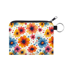 Load image into Gallery viewer, Mini Pouch - Floral Orange Yellow Blue
