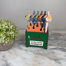 Load image into Gallery viewer, Bundled Set - Dumpster Fire Desk Organizer
