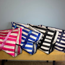 Load image into Gallery viewer, Tote Bag - Summer Stripes - Medium Blue
