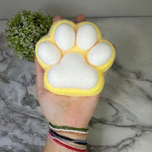 Load image into Gallery viewer, Squishy Toy - Giant Paw Taba - Yellow White
