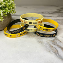 Load image into Gallery viewer, Bracelet - Bee Saying Silicone Mix
