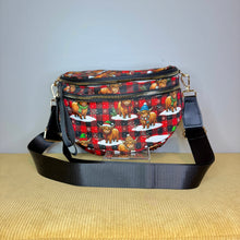 Load image into Gallery viewer, The Roni Nylon Crossbody - Christmas Winter Highland Cow
