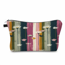 Load image into Gallery viewer, Pouch - Floral Daisy Stripe
