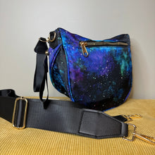 Load image into Gallery viewer, Roni - Nylon Crossbody - Blue Green Purple Galaxy
