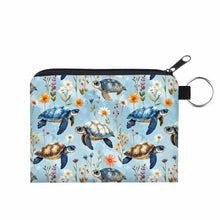 Load image into Gallery viewer, Mini Pouch - Floral Turtle
