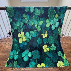 Blanket - St. Patricks Day - Green Clovers