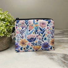 Load image into Gallery viewer, Mini Pouch - Purple Blue Yellow Floral
