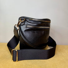 Load image into Gallery viewer, The Roni Nylon Crossbody - Faux Leather Black
